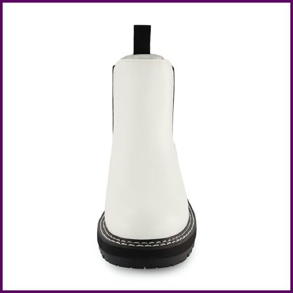 Women's Chelsea Boots Wide Width Pull-On Memory Foam Vegan Leather - Picture 4 of 6